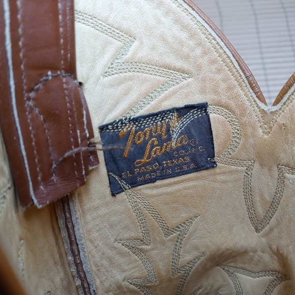Tony Lama Gold Lable women's exotic pecan brown Teju lizzard Western boots. Sz 6 - Picture 9 of 11